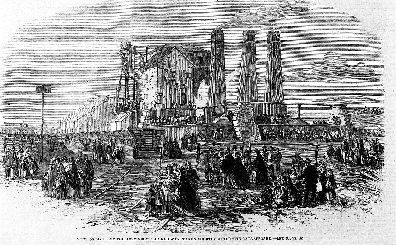 hartley disaster shortly after it happened activity at the pit head